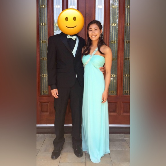 Mint Jeweled Prom Dress - Picture 7 of 8